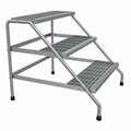 Vestil Aluminum Wide 3, Step Stand, Knock Down SSA-3W-KD